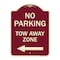 Signmission No Parking Tow Away Zone W/ Left Arrow Heavy-Gauge Aluminum Sign, 24" x 18", BU-1824-23610 A-DES-BU-1824-23610 - alternate 1